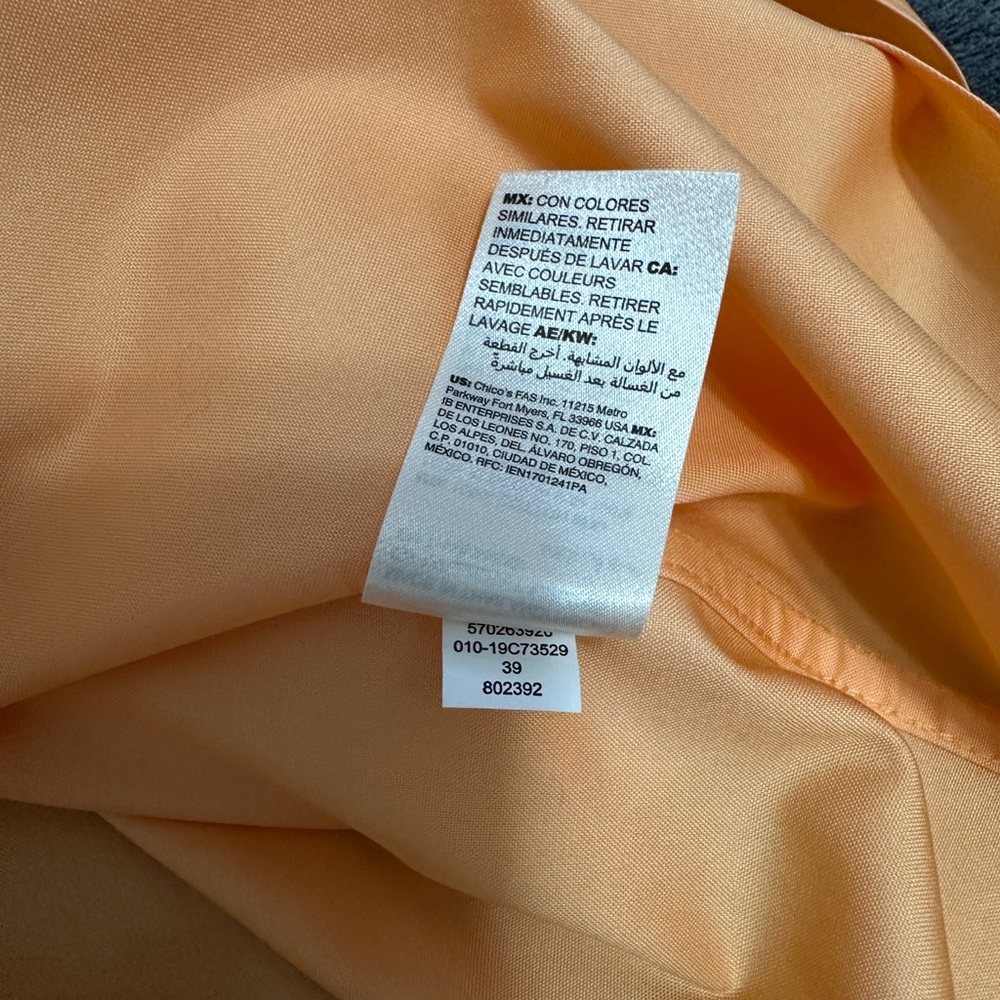 Chico's Vibrant Orange Blouse - Picture 6 of 6